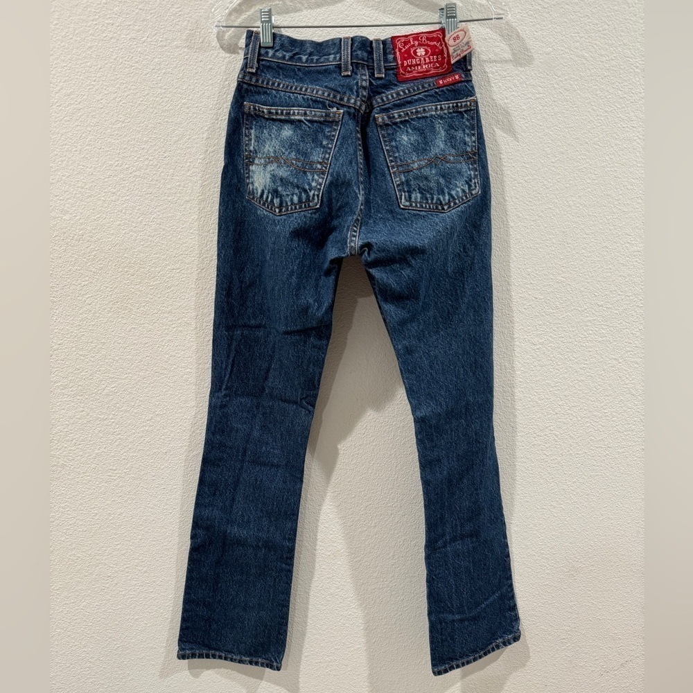 Vintage Lucky Brand Bleach Wash 86 LowRise Flare Denim Cotton Blue Jeans Size 2